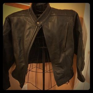 Fox Creek Vented Leather Motorcycle Jacket Men’s
